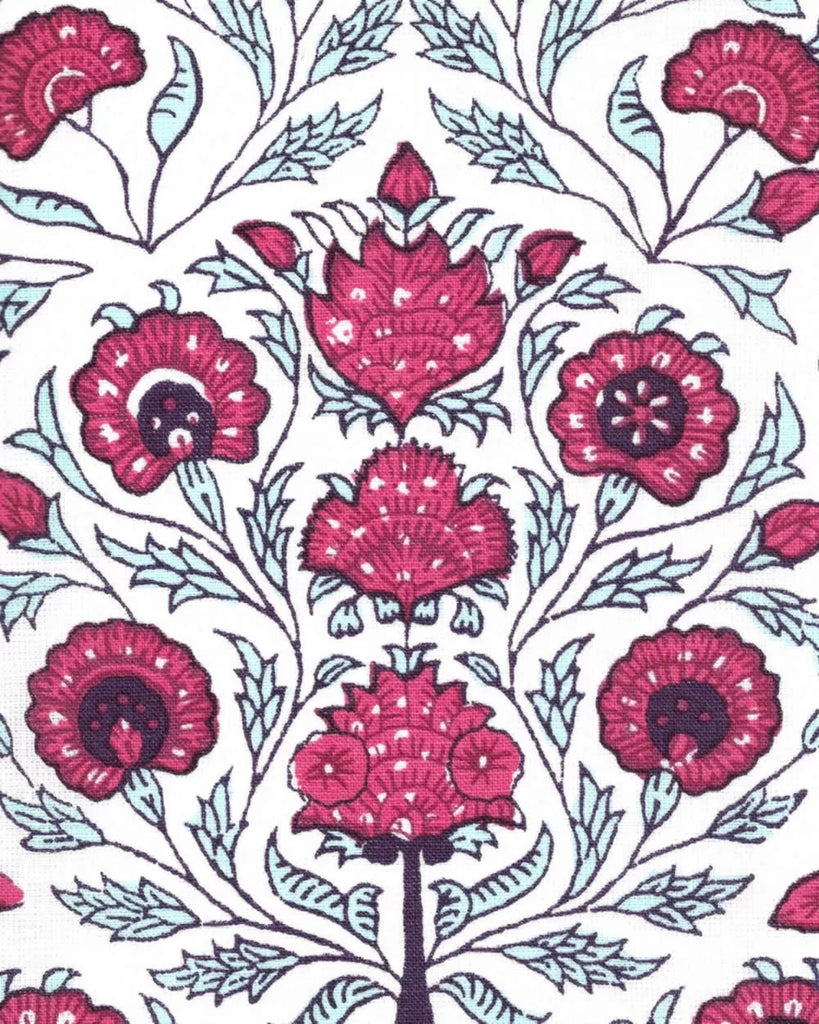 Red Burgundy Purple on Ivory