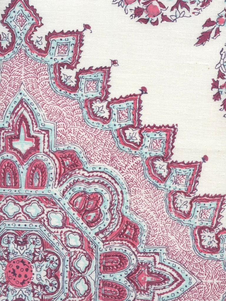 Red Burgundy Purple on Ivory