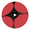 Red Circles on Silver Mylar Circular Swatch | DW