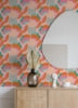 Retro Esme Pink Peel and Stick Wallcovering | Jeffrey Stevens - Image 3