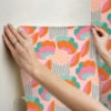 Retro Esme Pink Peel and Stick Wallcovering | Jeffrey Stevens - Image 5
