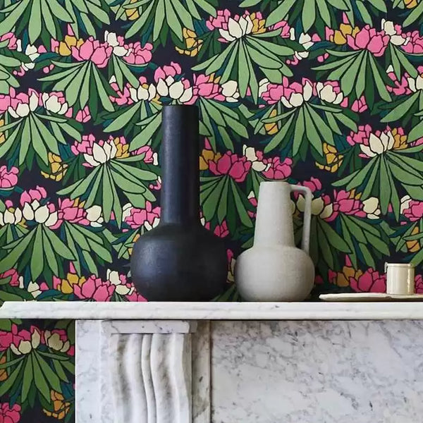 V&a Rhododendron - Magenta - Pink Wallcovering | 1838 Wallcoverings