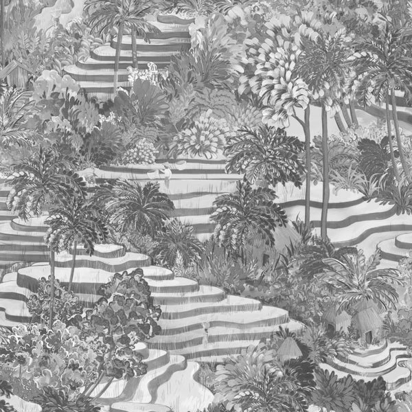 Rice Terrace Standard Grass Green - Sage Green Wallcovering | Brand McKenzie