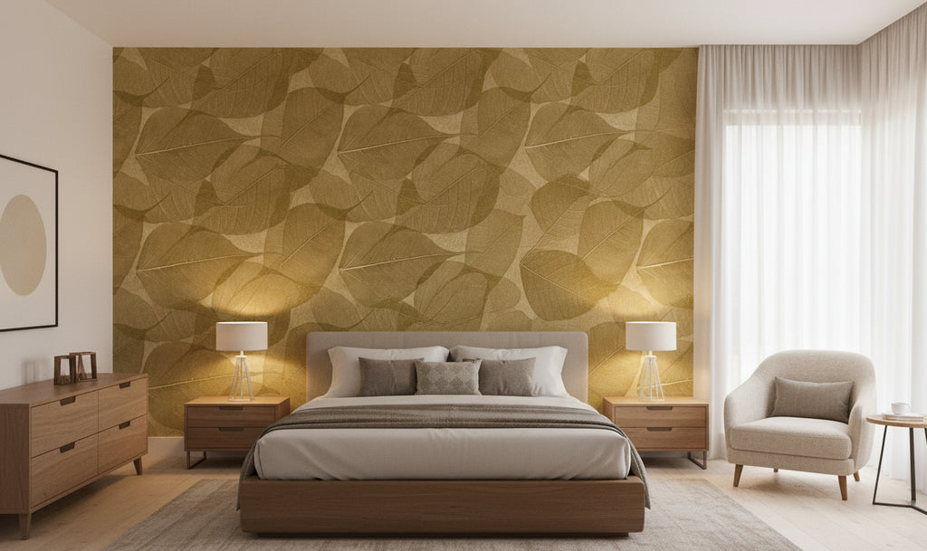 Rika Real Leaf | Phillipe Romano - bedroom room setting