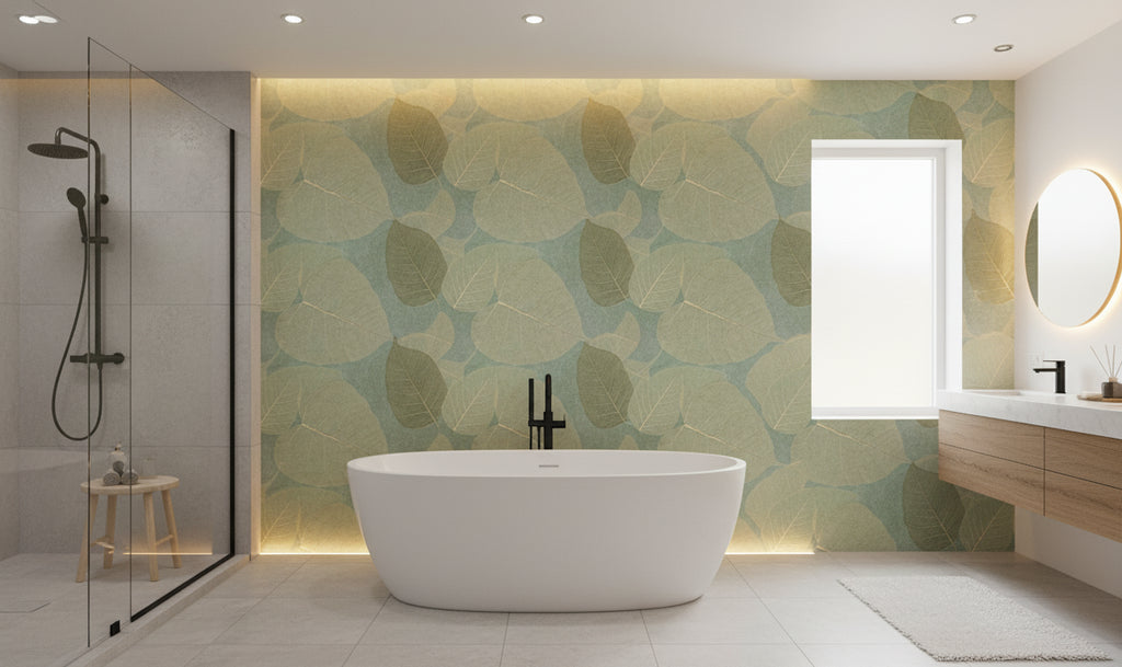 Rika Real Leaf | Phillipe Romano - bathroom room setting