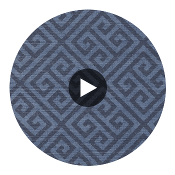 Riviera Geometric Grass Blue | Phillipe Romano Circular Swatch | DW