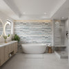 Marazzi Oxide Wallcovering - Bathroom Setting 17ft view | Black Edition