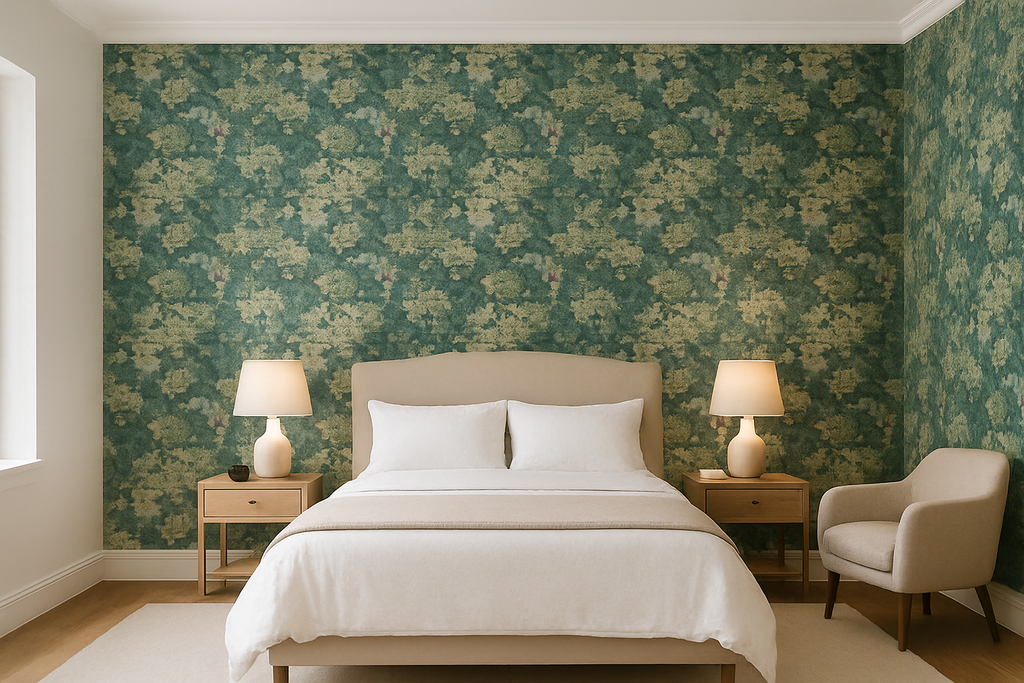 Marly Bleu | Scalamandre - bedroom room setting