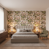 Nympheus Print Cream - Bedroom Room Setting | Kravet