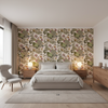 Nympheus Print Cream — Bedroom Room Setting