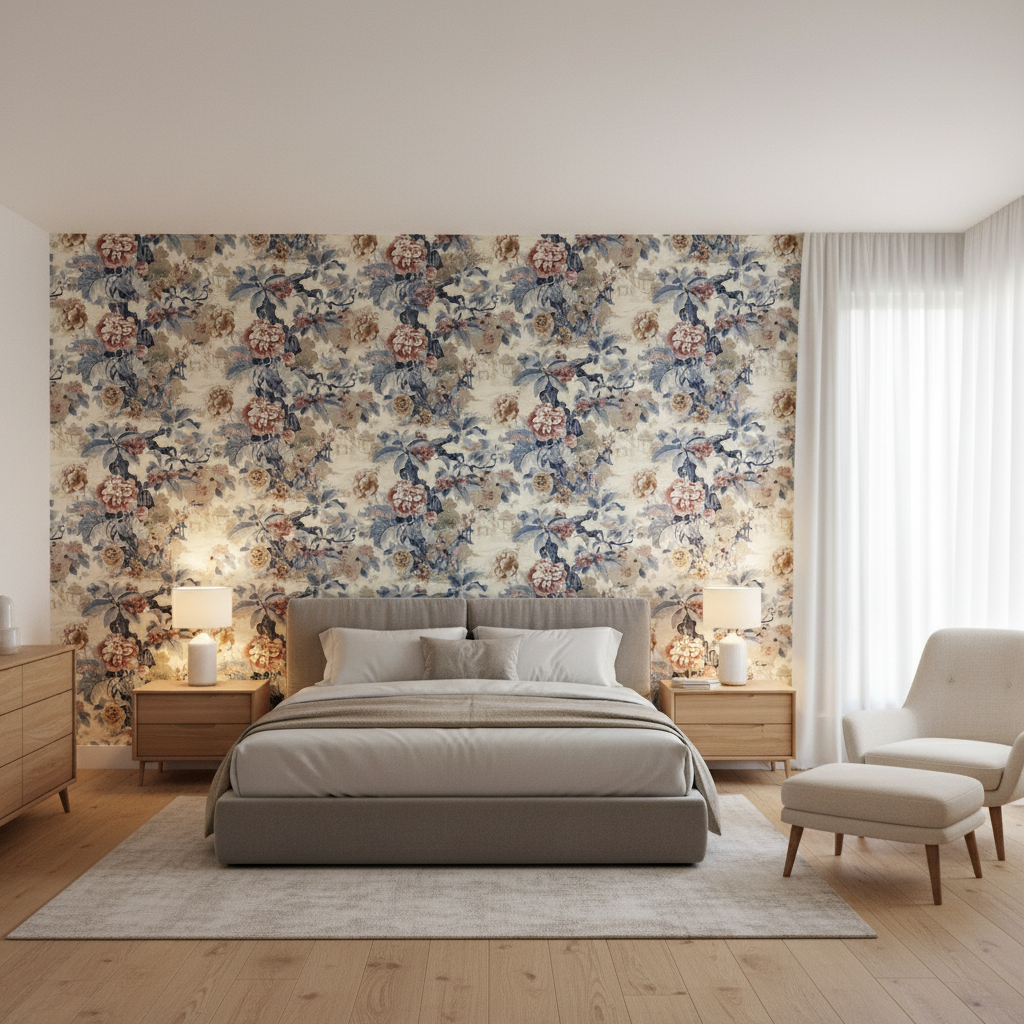 Chinese Lantern Coral — Bedroom Room Setting