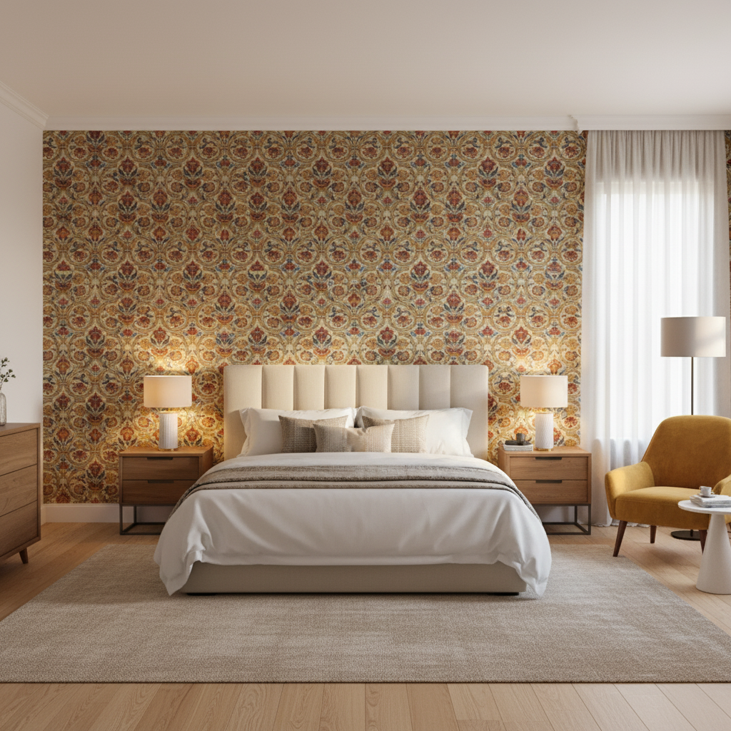 New Sevilla Ruby/Blue — Bedroom Room Setting