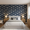 Antlers Navy — Bedroom Room Setting