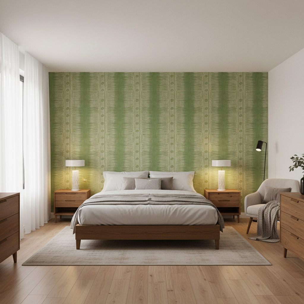 Indian Zag Leaf — Bedroom Room Setting