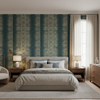 Indian Zag Indigo — Bedroom Room Setting