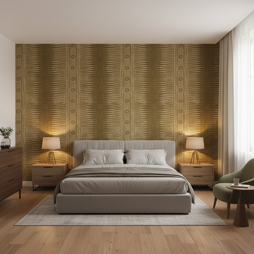 Indian Zag Bark — Bedroom Room Setting