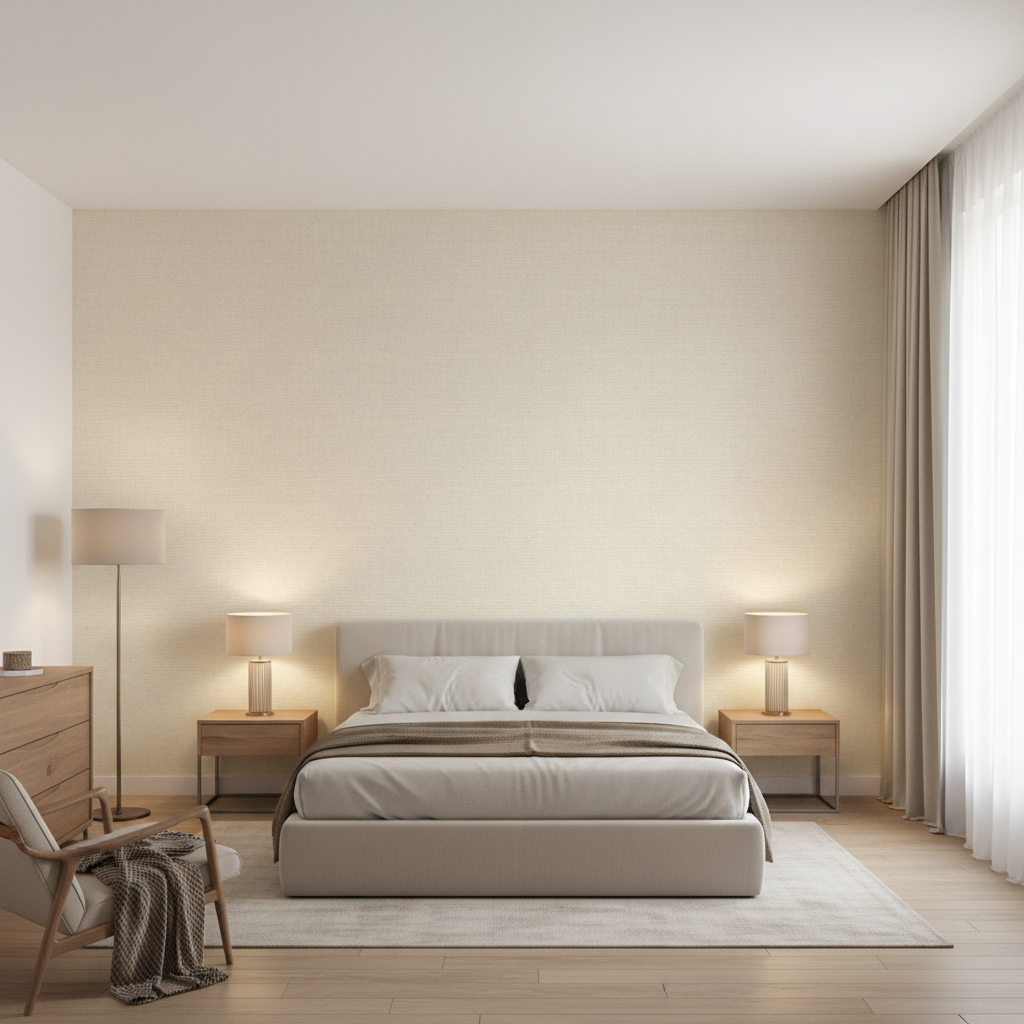 Dublin Linen Cream — Bedroom Room Setting