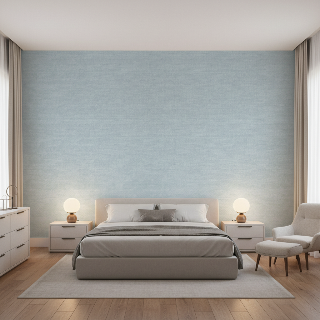 Dublin Linen light blue — Bedroom Room Setting