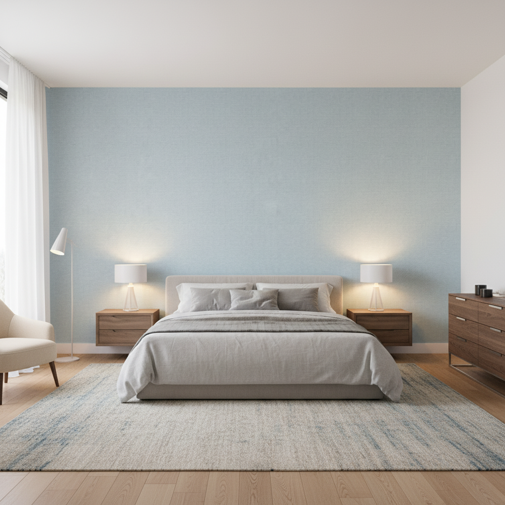 Dublin Linen light blue — Bedroom Room Setting