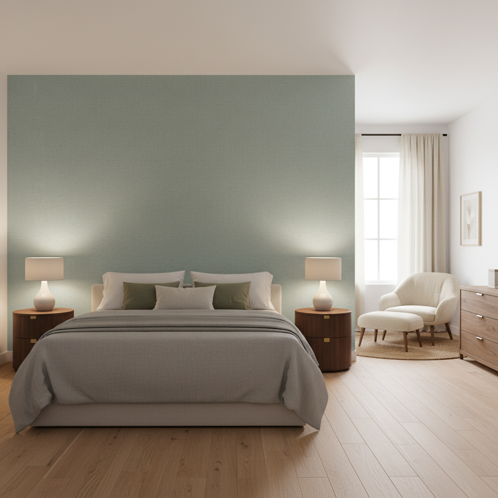 Dublin Linen Seamist — Bedroom Room Setting