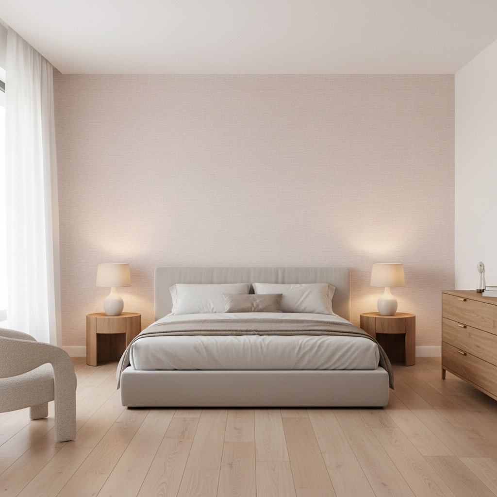 Dublin Linen Pink — Bedroom Room Setting