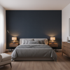 Dublin Linen dark slate gray — Bedroom Room Setting