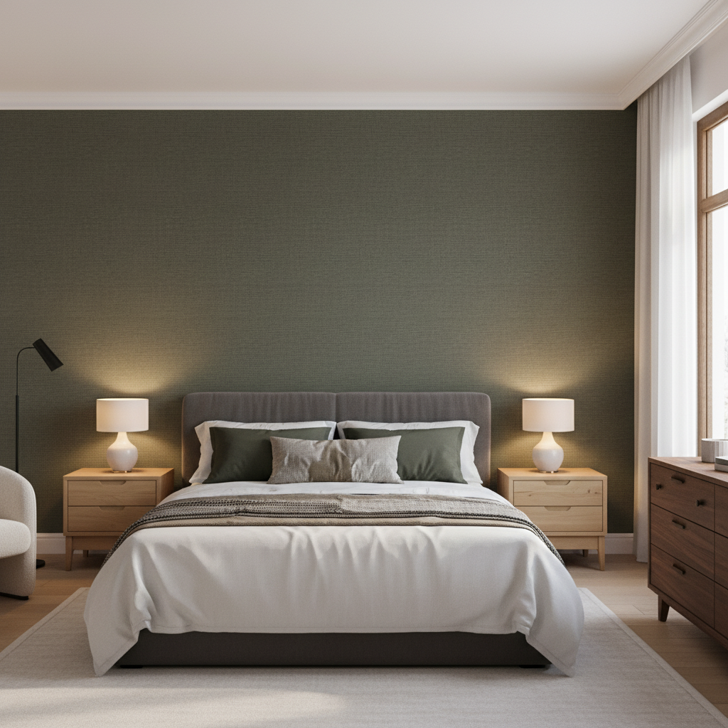 Dublin Linen Slate — Bedroom Room Setting