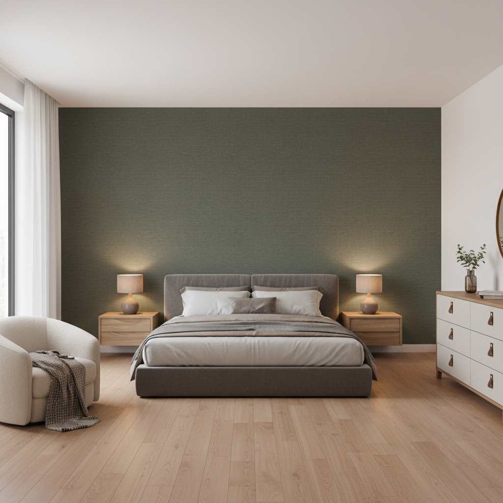 Dublin Linen Slate — Bedroom Room Setting