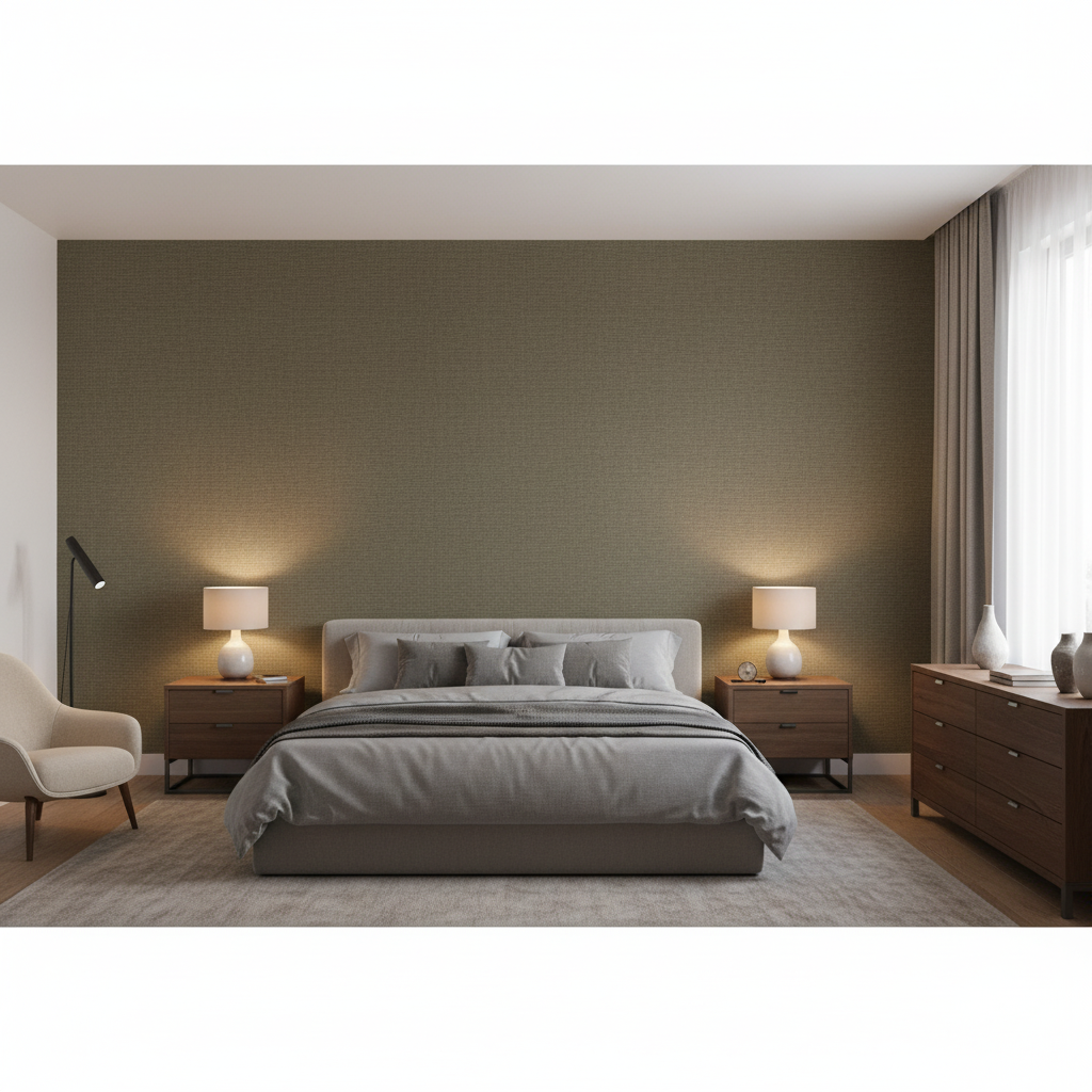 Dublin Linen Carob — Bedroom Room Setting