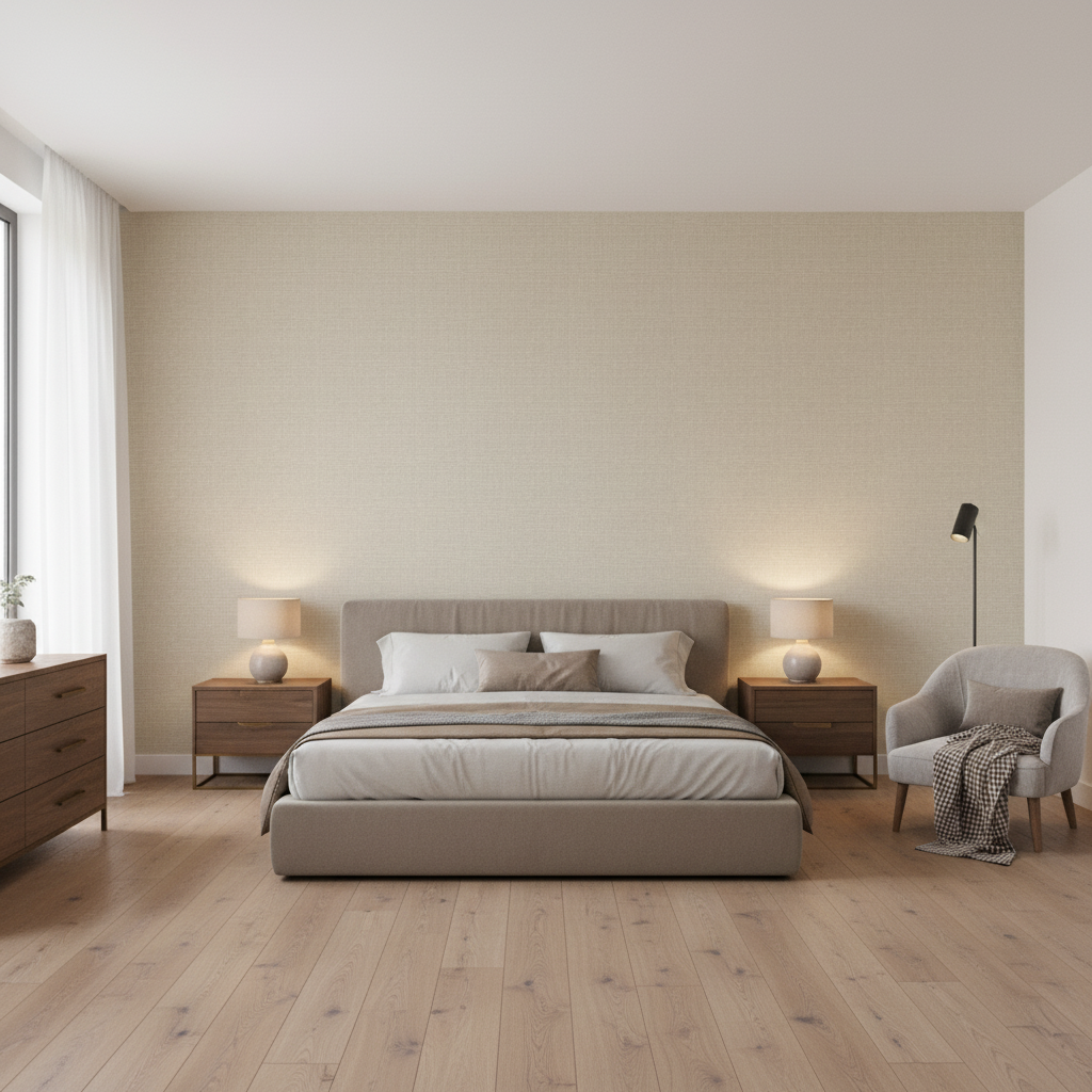 Dublin Linen Biscuit — Bedroom Room Setting