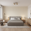Watermill Linen Cream — Bedroom Room Setting