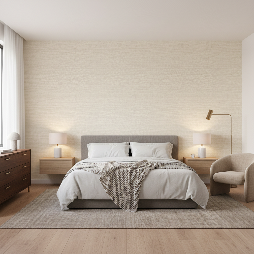 Watermill Linen Cloud — Bedroom Room Setting