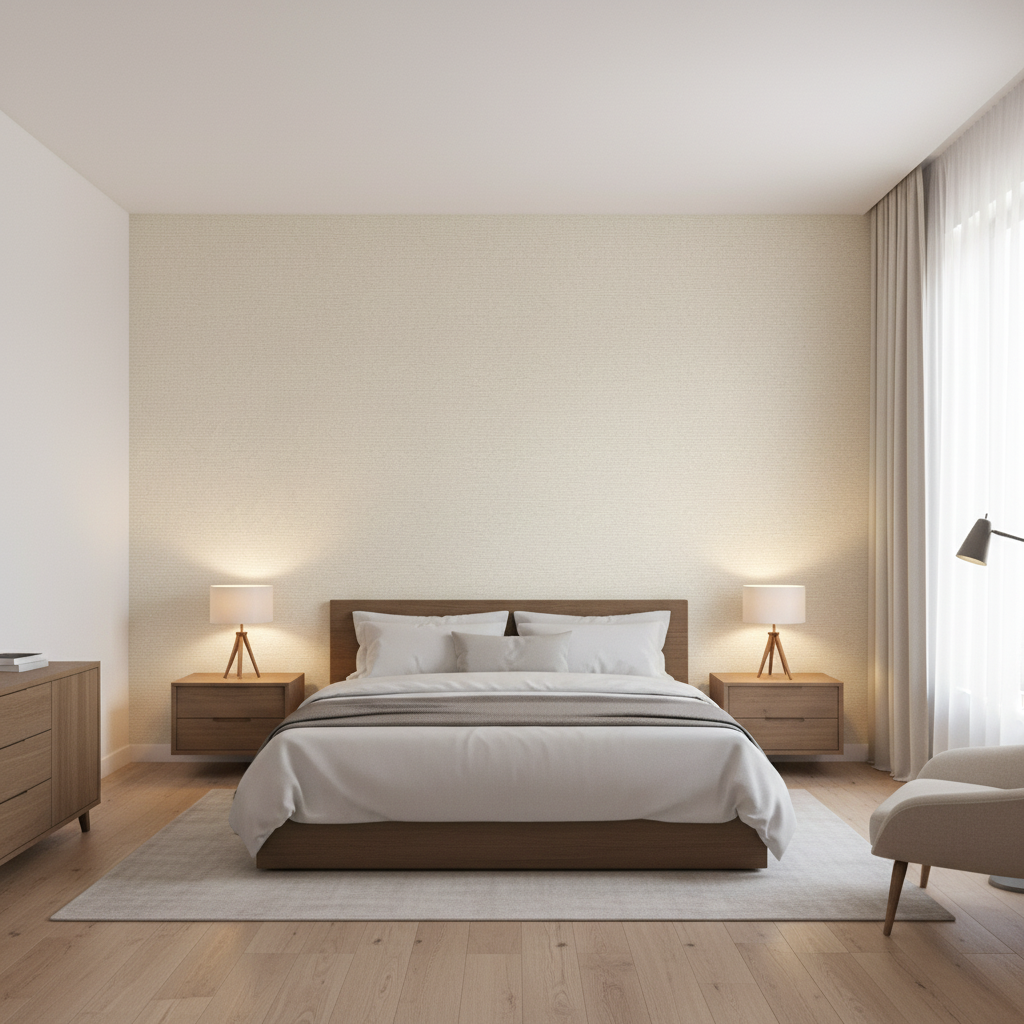 Watermill Linen ivory — Bedroom Room Setting