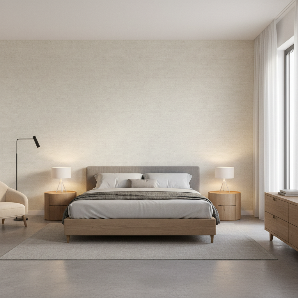 Watermill Linen ivory — Bedroom Room Setting