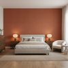 Watermill Linen burnt sienna — Bedroom Room Setting