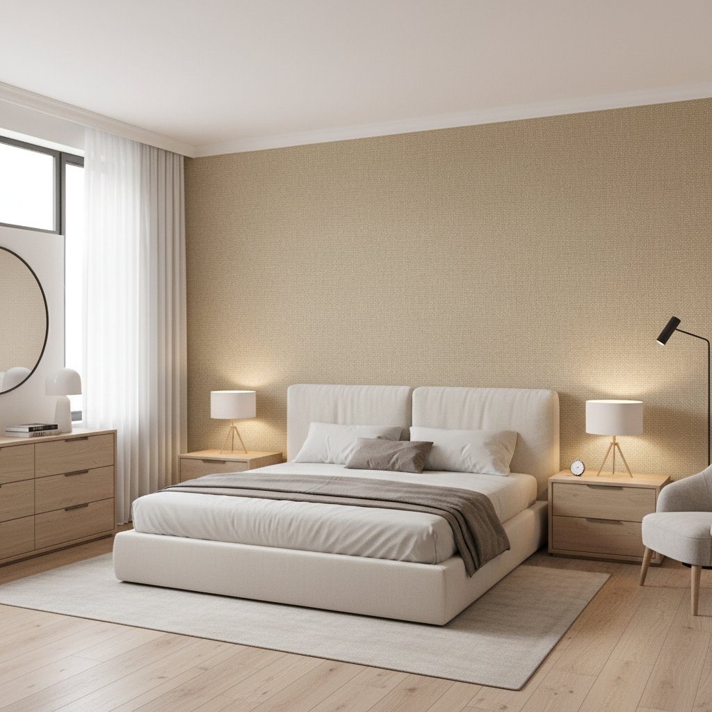 Watermill Linen Wheat — Bedroom Room Setting