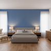 Watermill Linen cornflower blue — Bedroom Room Setting