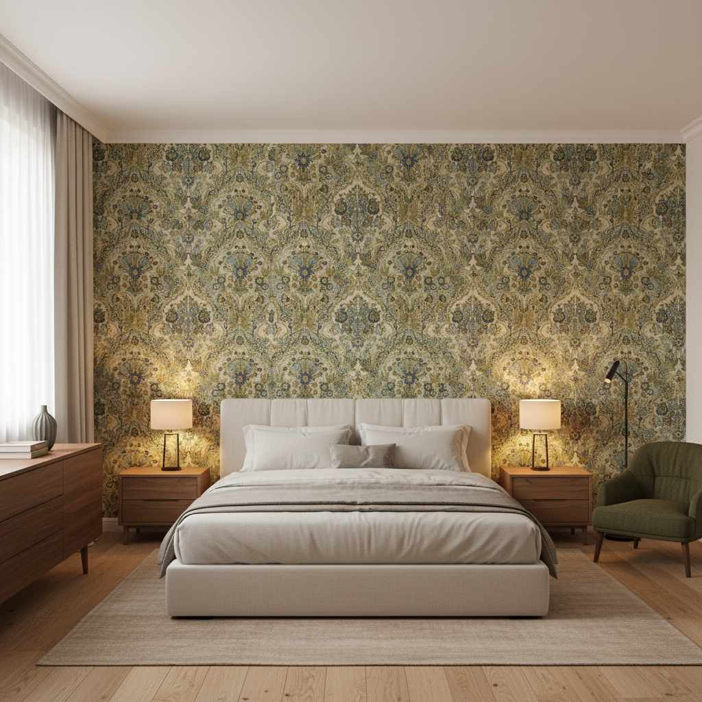 Tetbury Blue/Green — Bedroom Room Setting