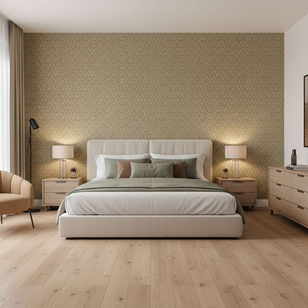 Chantilly Weave Vicuna — Bedroom Room Setting