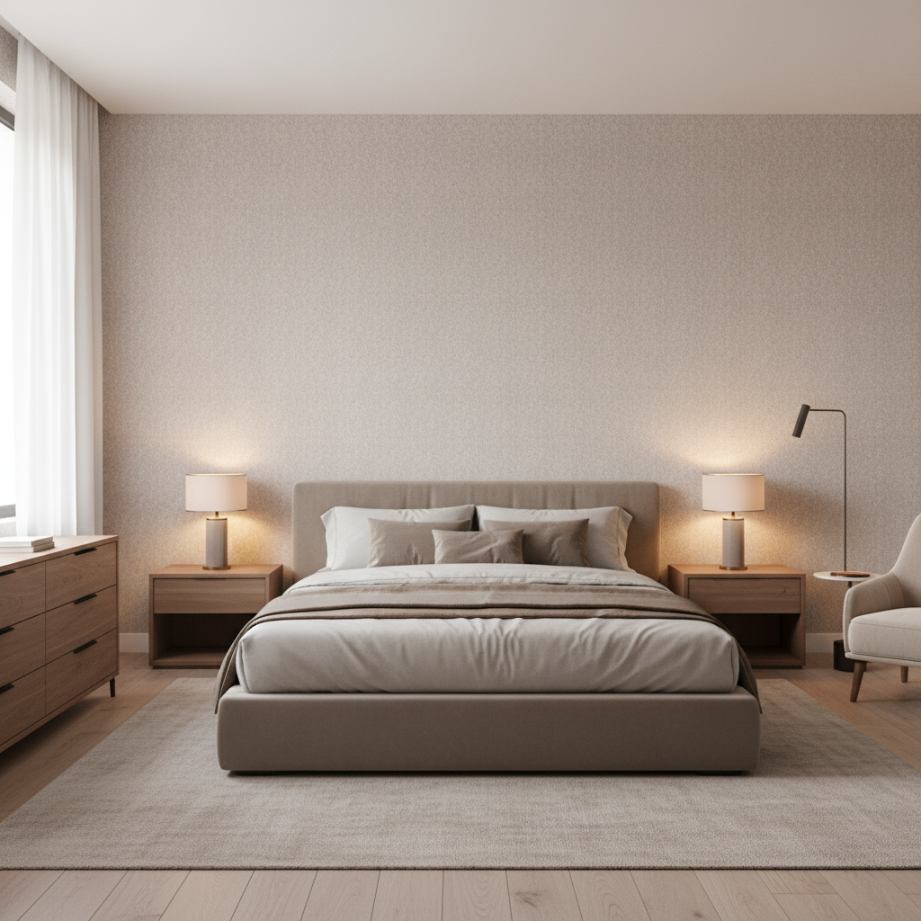 Bennett Greige — Bedroom Room Setting
