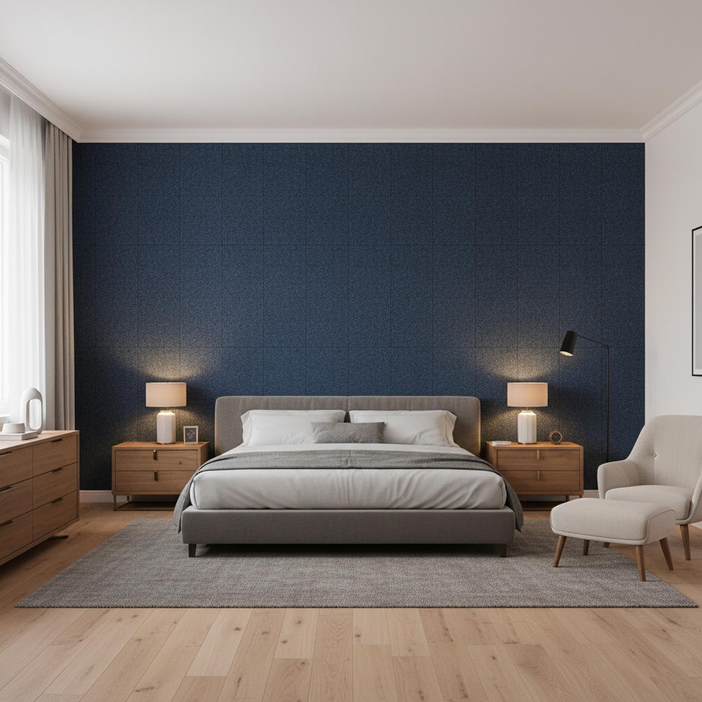 Bennett Indigo — Bedroom Room Setting