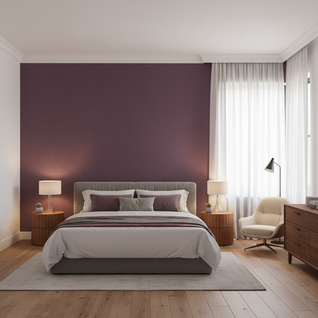 Oxford Velvet Lilac — Bedroom Room Setting