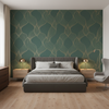 Oxford Velvet teal — Bedroom Room Setting