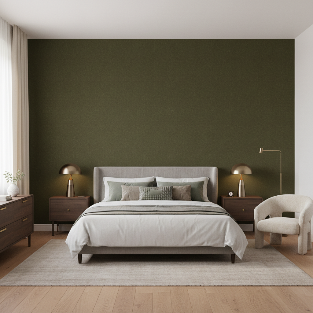 Oxford Velvet Forest — Bedroom Room Setting
