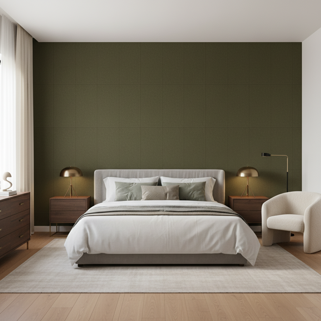 Oxford Velvet Forest — Bedroom Room Setting