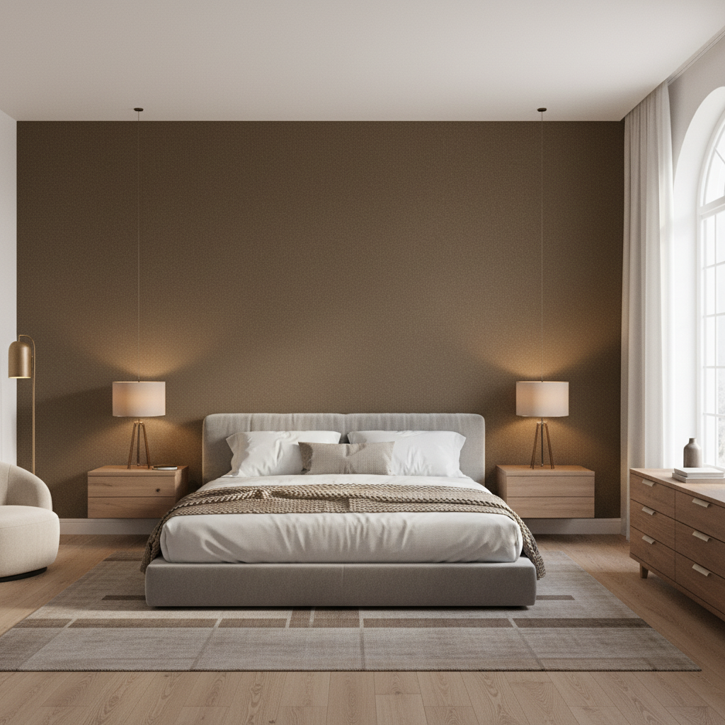 Oxford Velvet Cocoa — Bedroom Room Setting