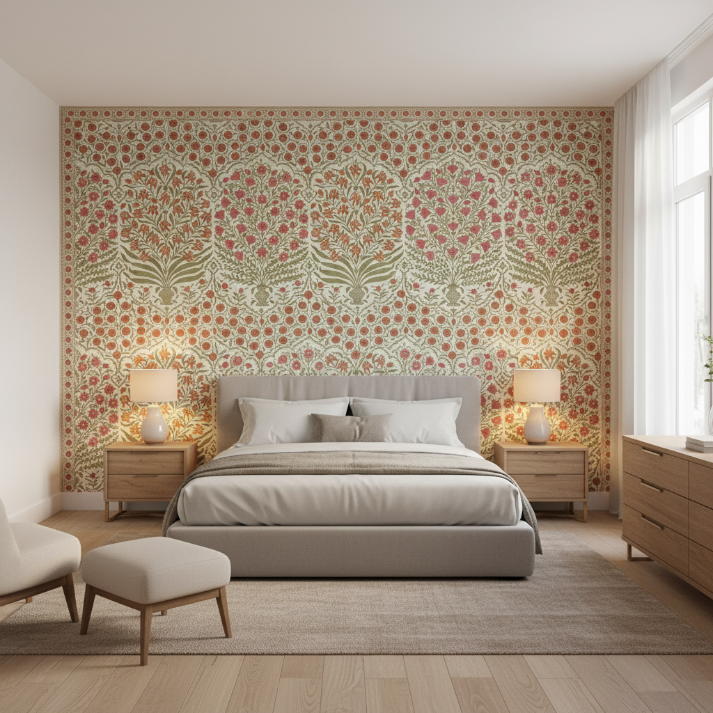 Sameera Spice/Berry — Bedroom Room Setting