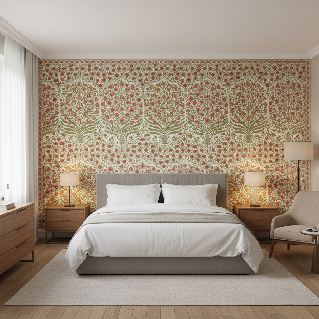 Sameera Spice/Berry — Bedroom Room Setting