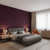 Skye Wool Aubergine — Bedroom Room Setting