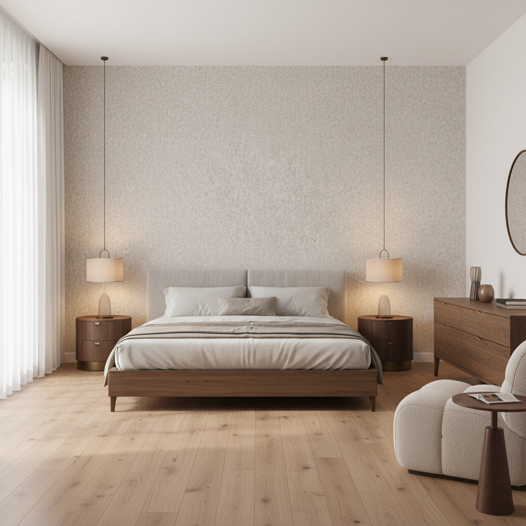 Skye Wool Moonbeam — Bedroom Room Setting